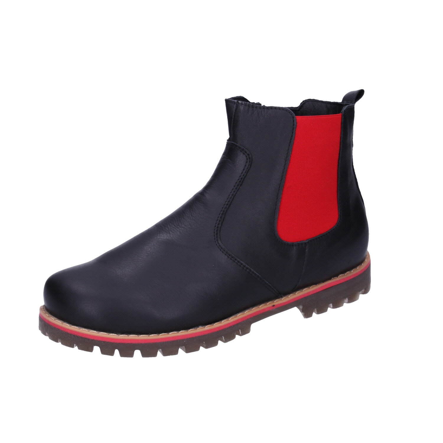 Andrea Conti Stiefelette Schwarz/Rot schwarz