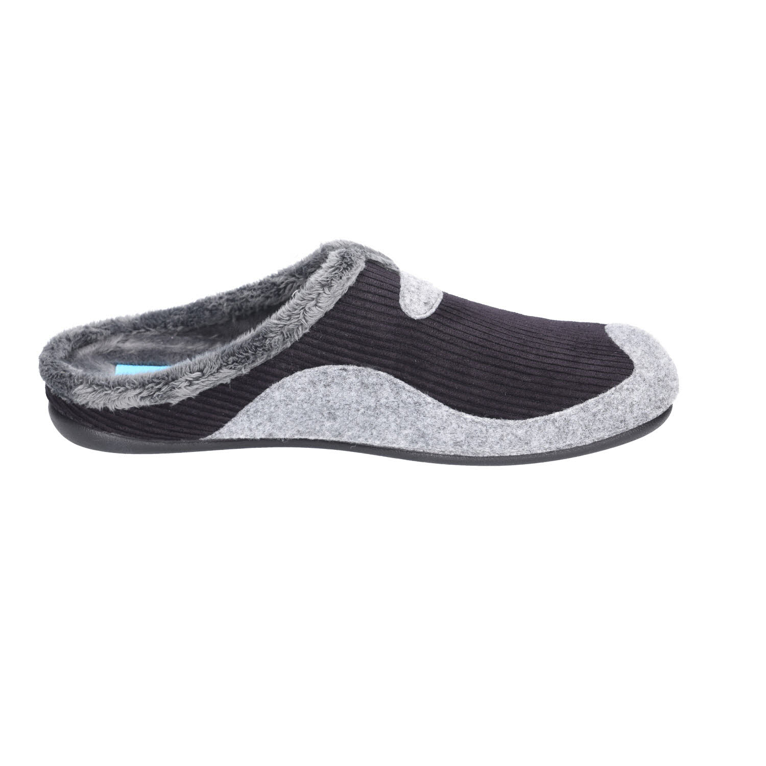 Florett Caspar Pantoffel schwarz grau Bild 4