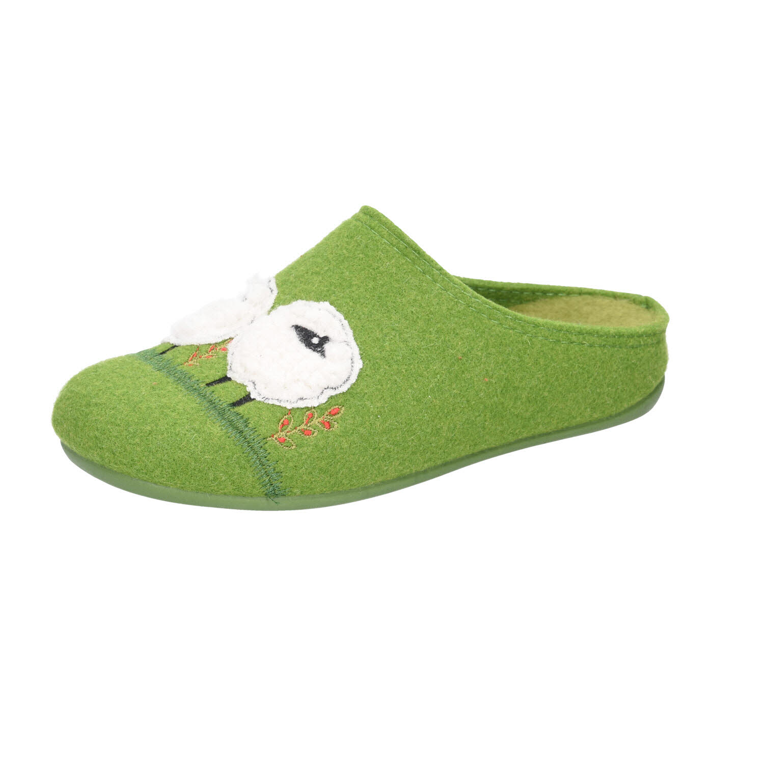 Varomed Fina Pantoffel Pistazie Schaf grün Weite G