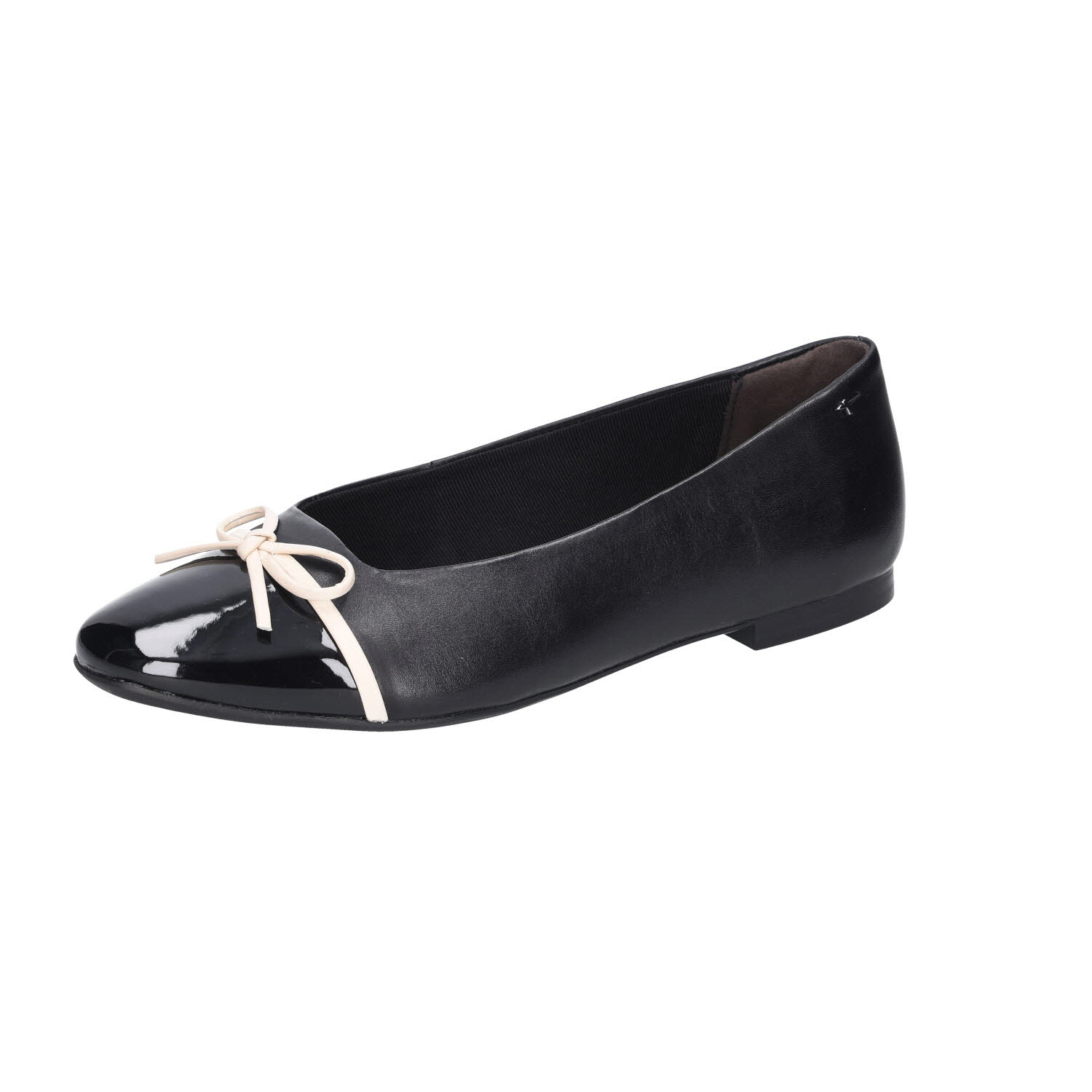 Tamaris Ballerina Leder Black schwarz
