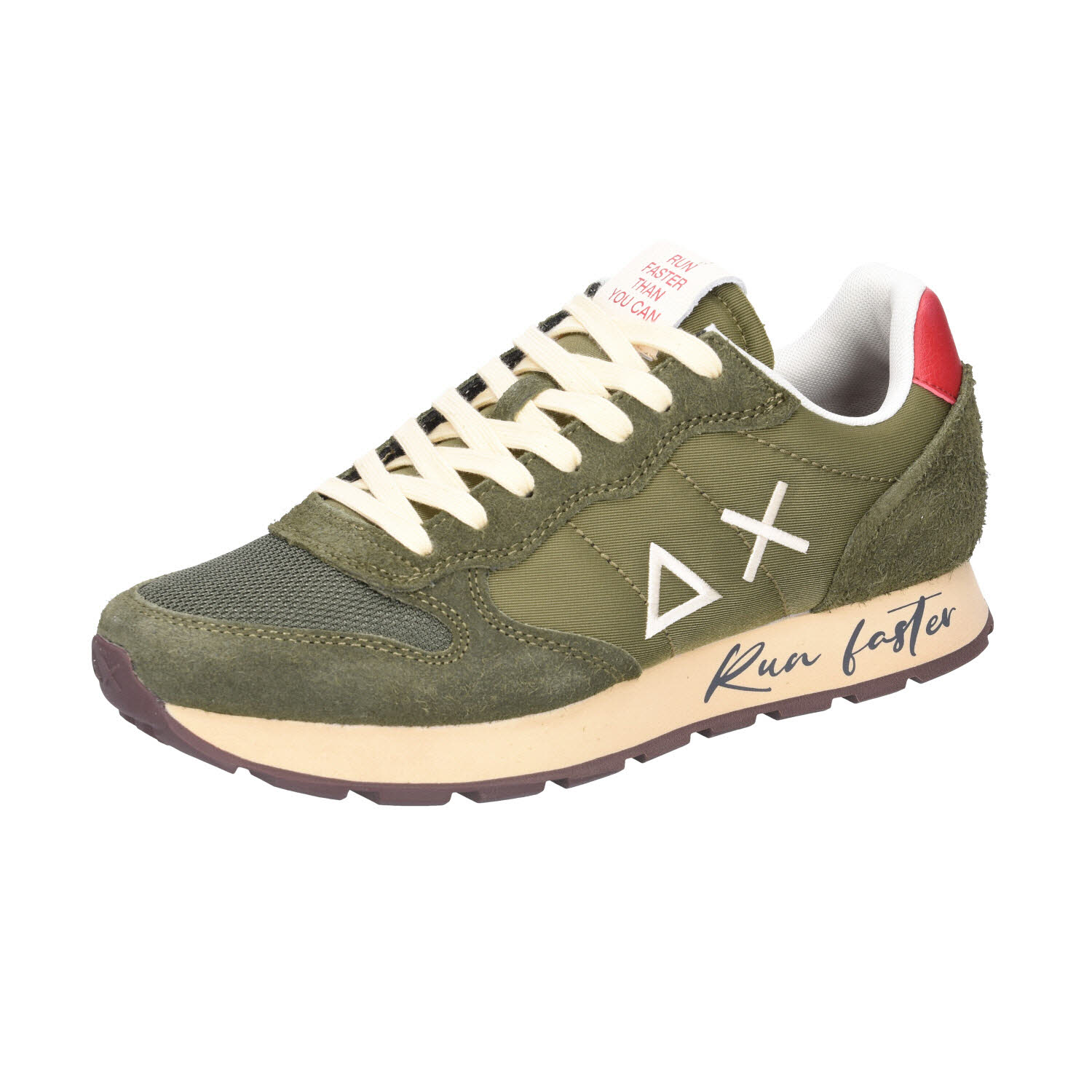 SUN68 Running Sneaker Tom Vintage Military grün