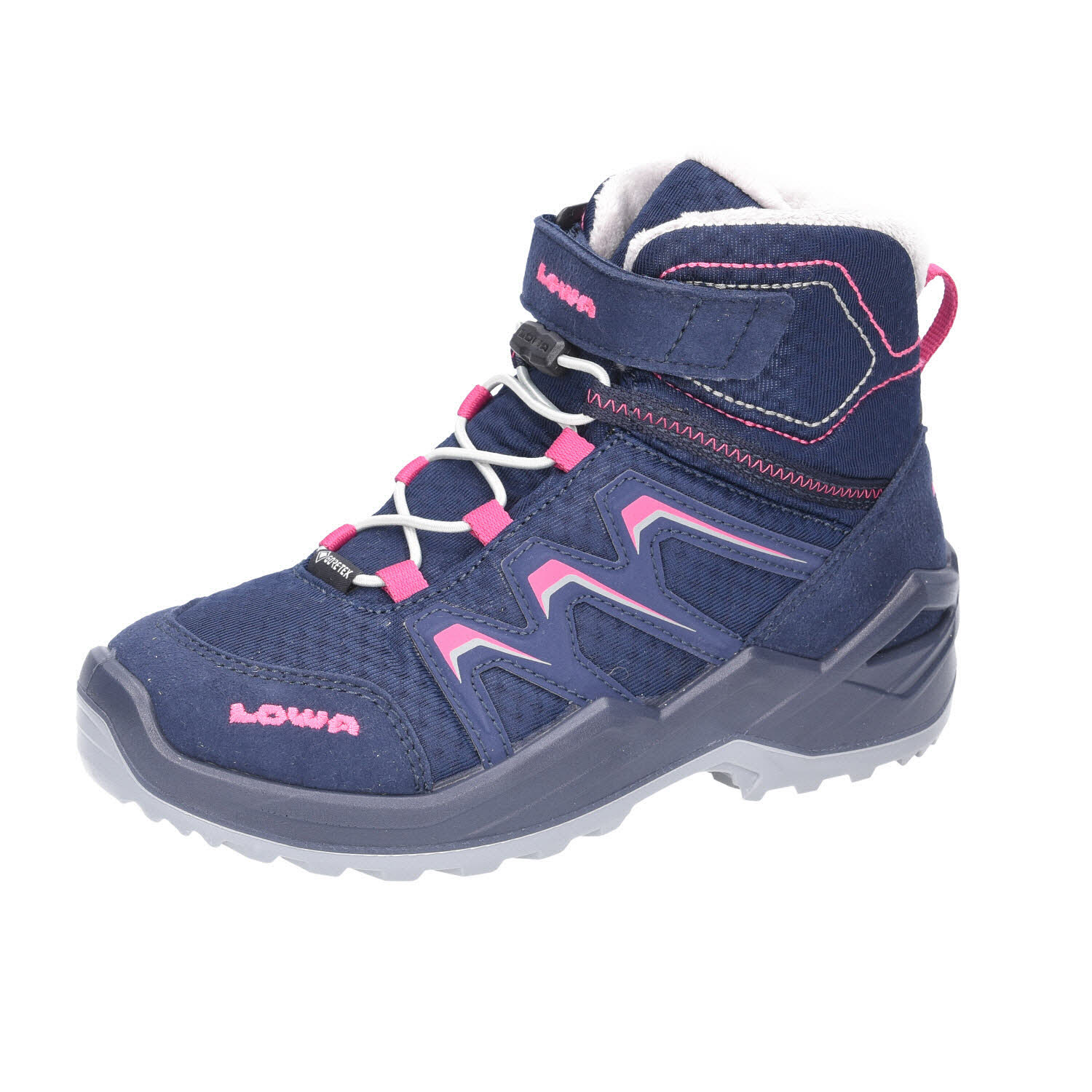 Lowa Maddox Warm GTX Kids Navy/Pink blau