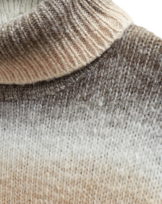 FREE/QUENT Sasu Rollkragen Morel Silver beige Bild 3