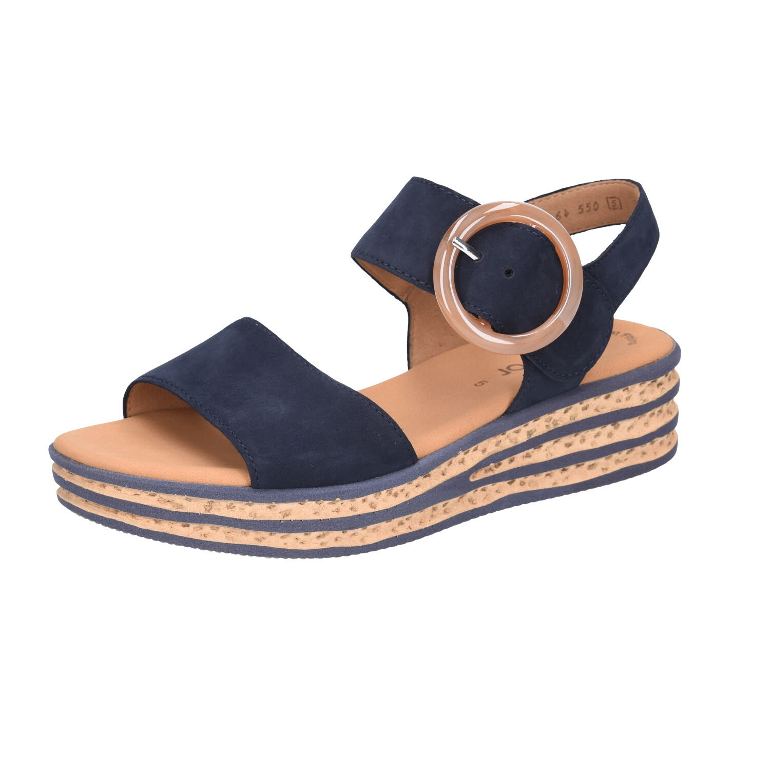 Gabor Sandalette Blue Nubuk blau Weite F