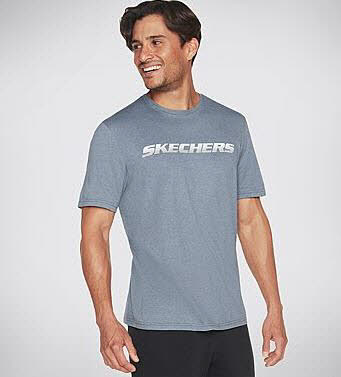 Skechers Men's Motion Tee Blue/Grey blau