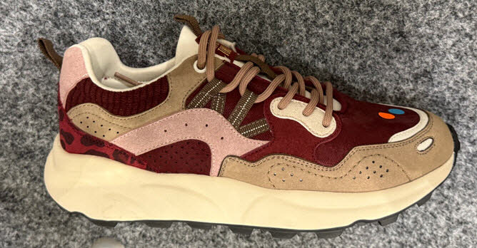MARY & Co. Sneaker Bordeaux Suede rot