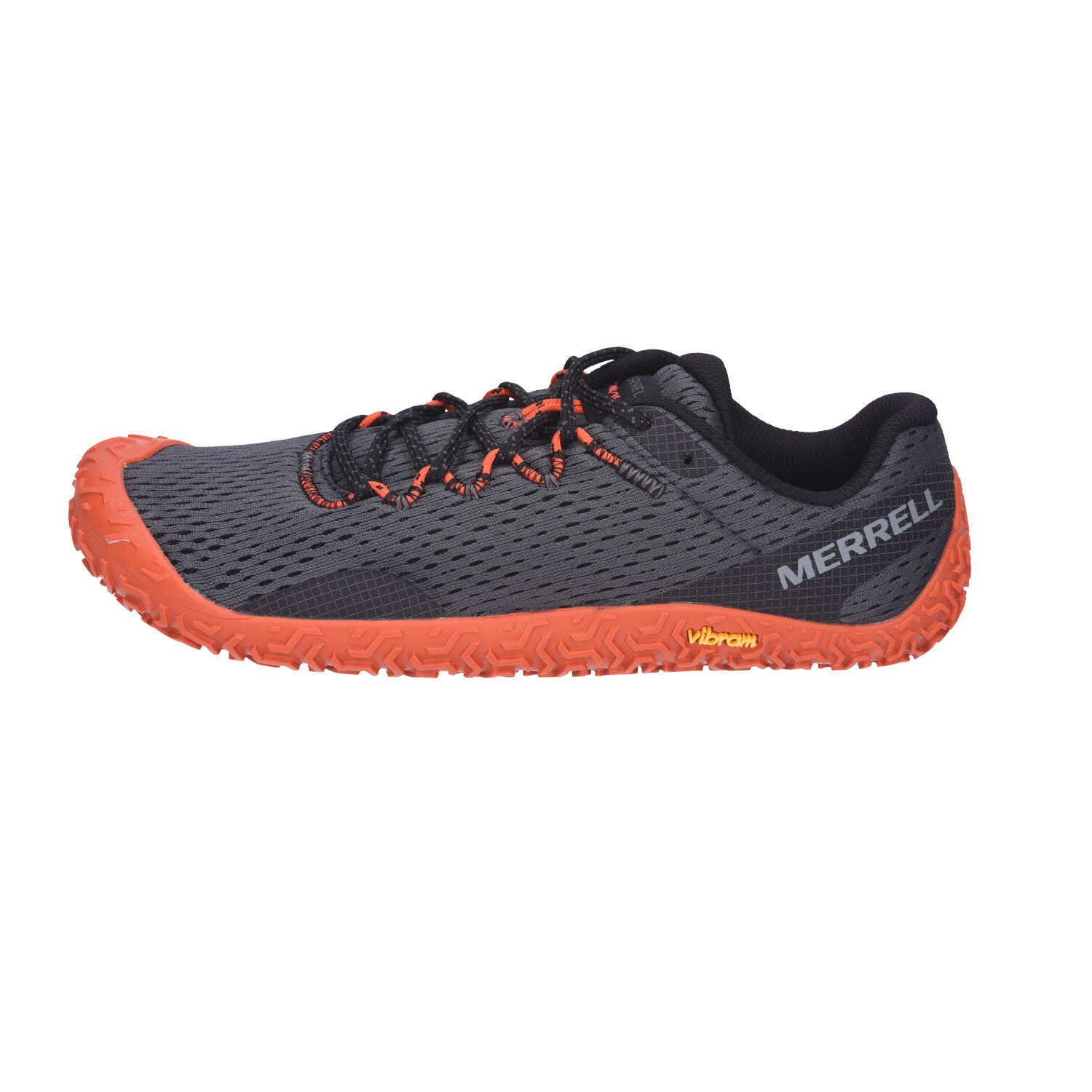 Merrell Vapor Glove 6 Granite Tangerine Barfuss grau