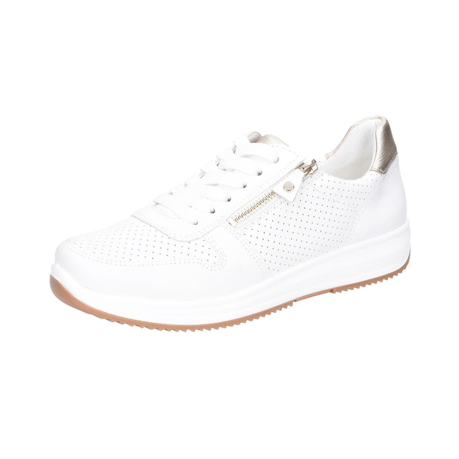 Ara OSAKA Weite H gelochter Leder Sneaker weiß Weite H