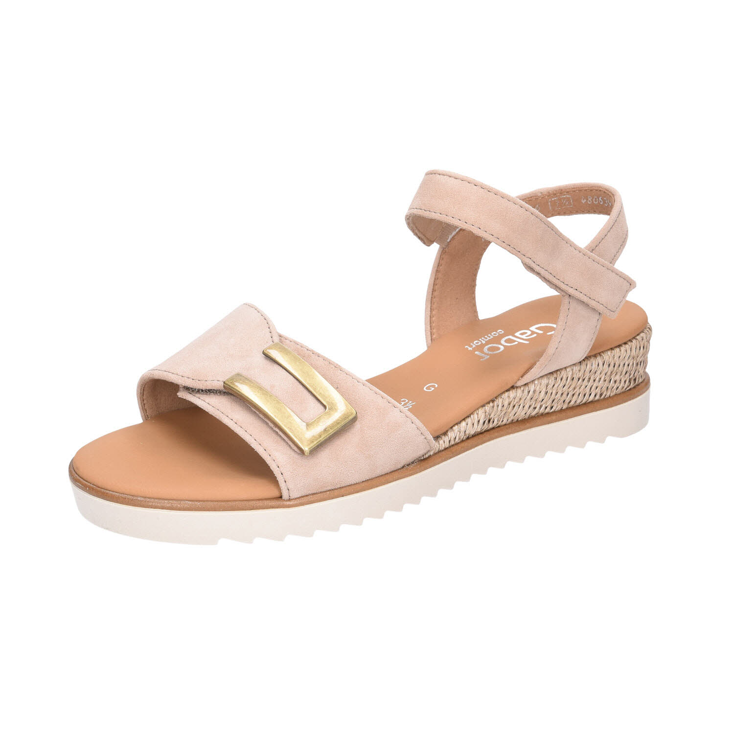 Gabor Sandalette Samtchevreau Sand beige Weite G