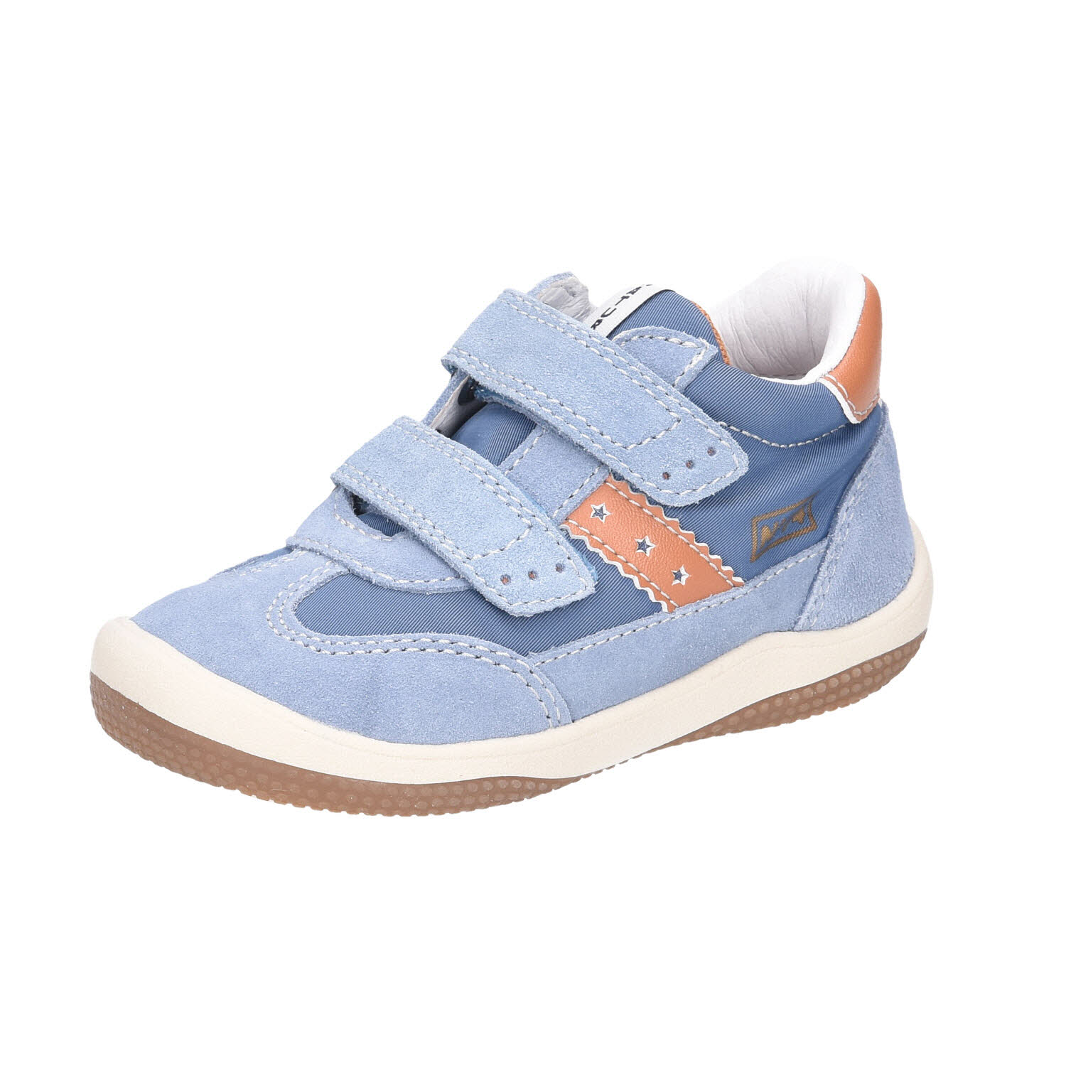 Naturino Go VL Suede Celeste/Warm Orange blau