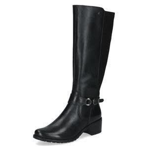 Caprice Langschaft Stiefel  Black Leather schwarz Weite G
