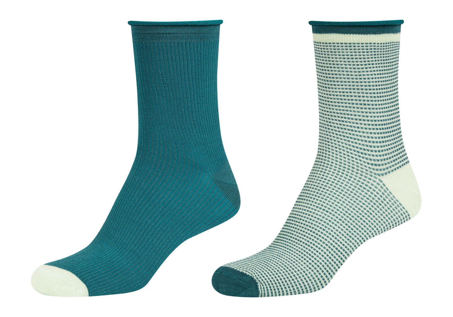 S.Oliver Silky Feeling Socks Stripes Celadon