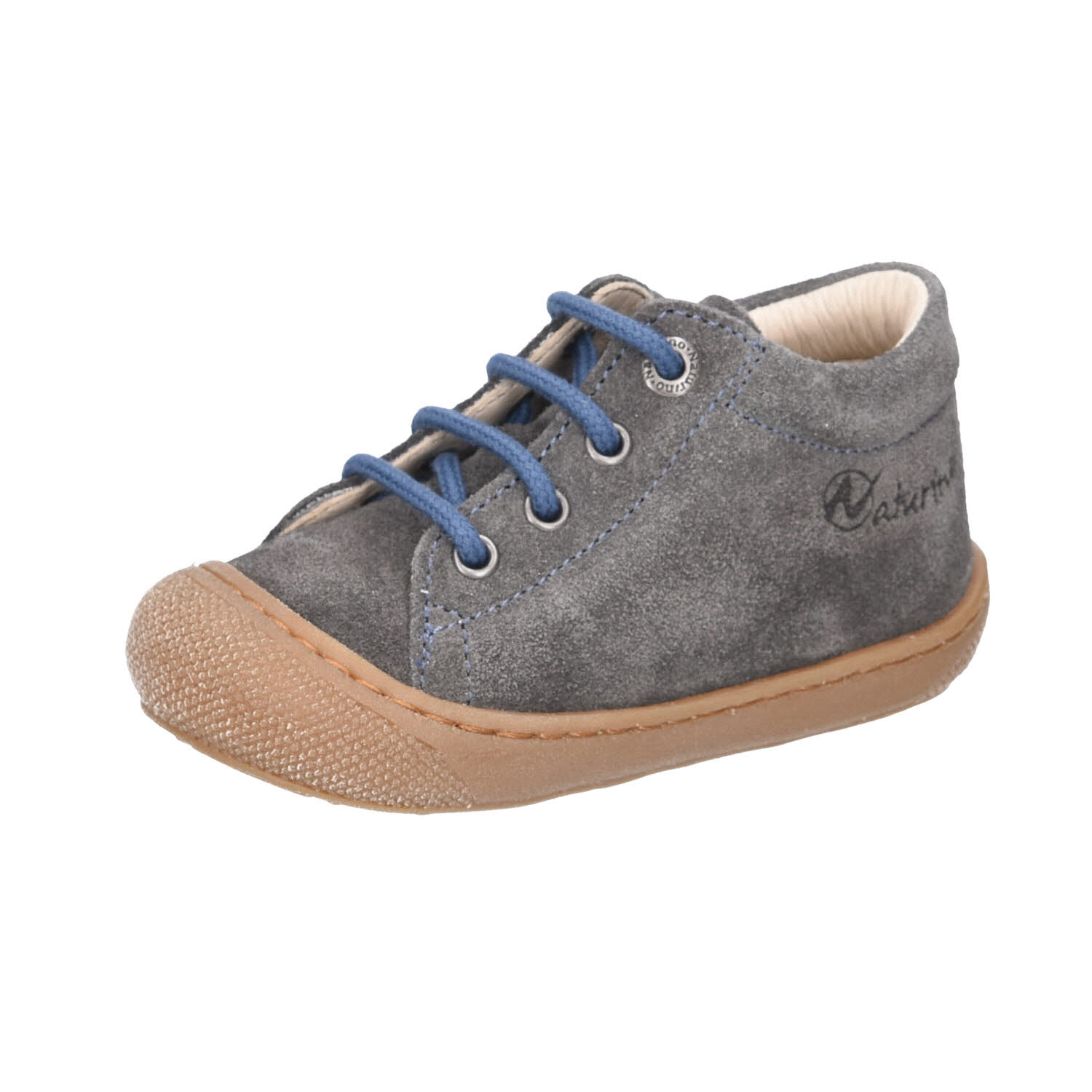 Naturino Cocoon Suede Sole Honey Antracite/Indigo grau