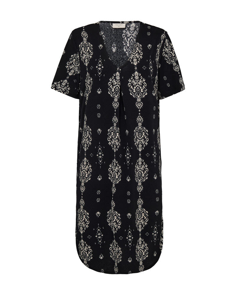 FREE/QUENT Floi Dress Black/Star Offwhite