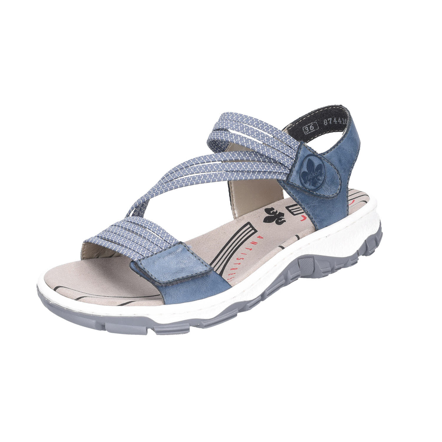 Rieker Sandale Klett Royal/Jeans blau Weite F Bild 1