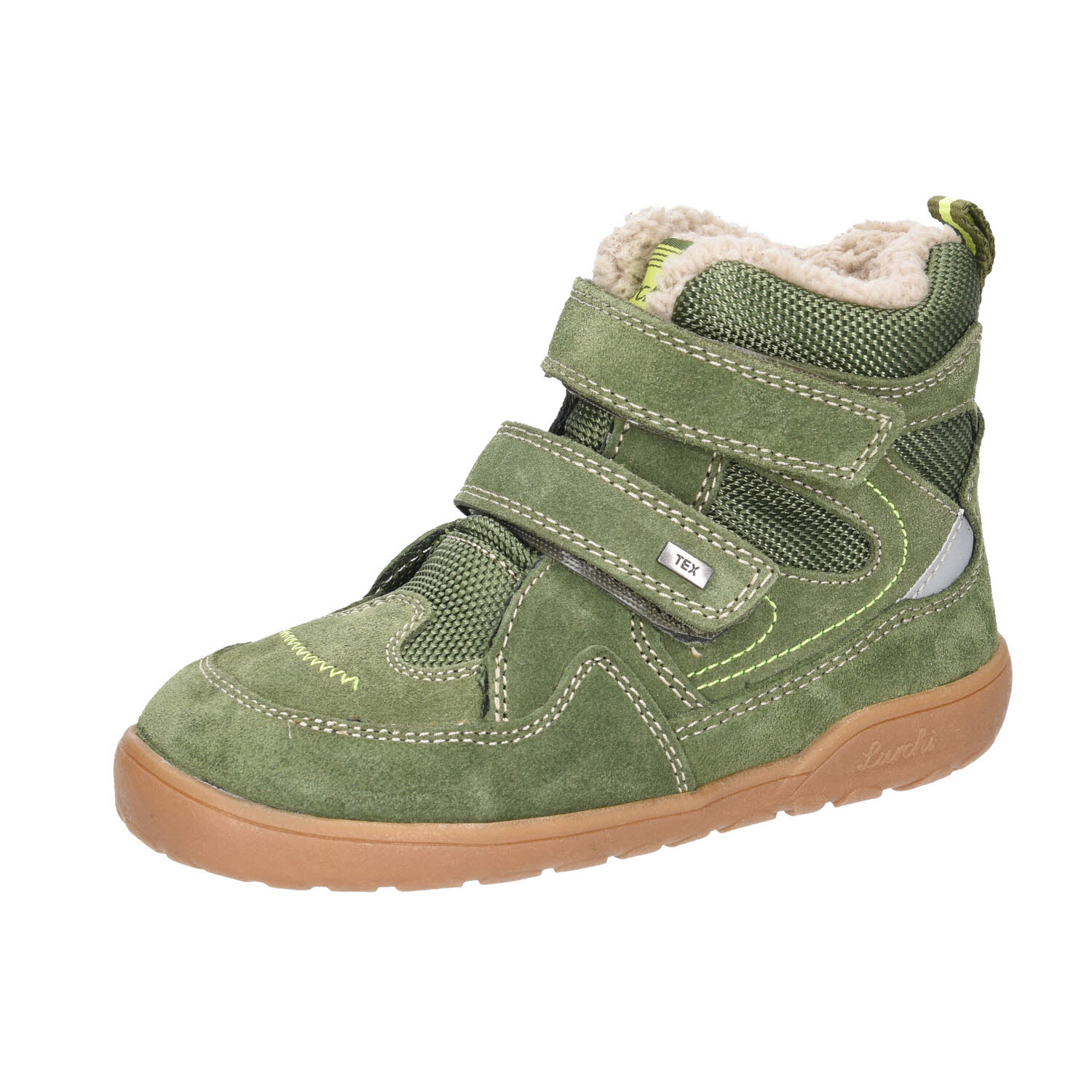 Lurchi Juppy Barefoot Tex warm Mossgreen grün WMS-Mittel