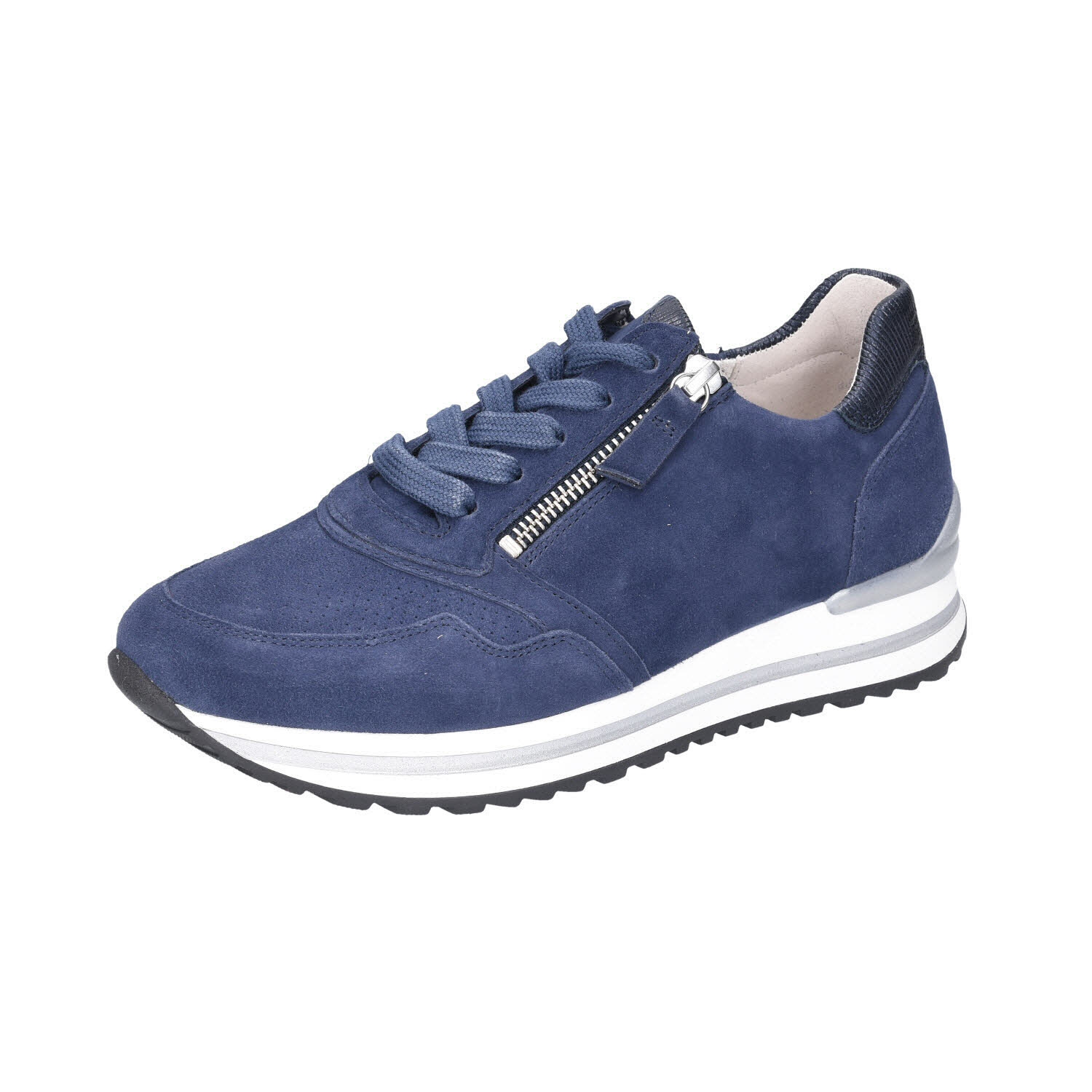 Gabor Comfort Sneaker River Marine Samt blau Weite H