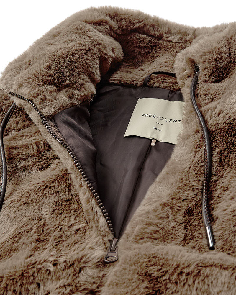 FREE/QUENT Fony Jacket Fake Fur Morel braun Bild 3