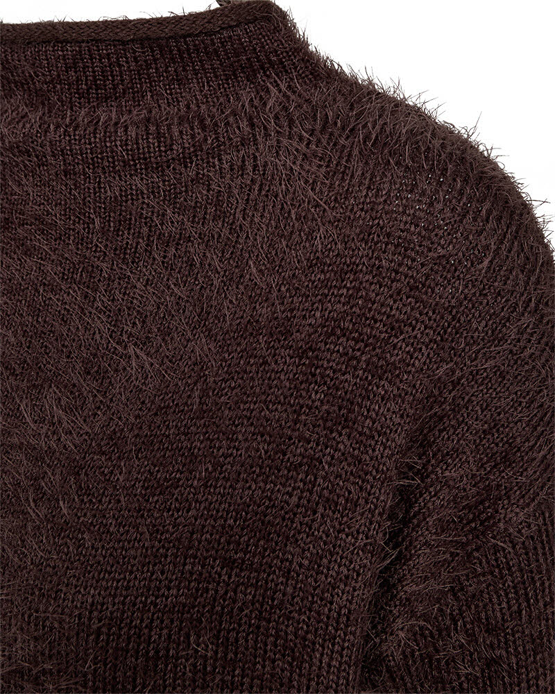 FREE/QUENT Cat Pullover Feather Coffee Bean braun Bild 3