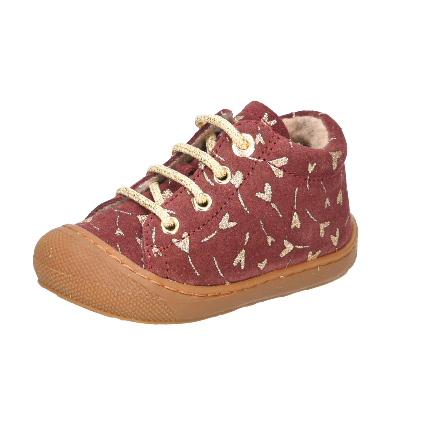 Naturino COCOON SUEDEGLITTER FLOWER HEART rot