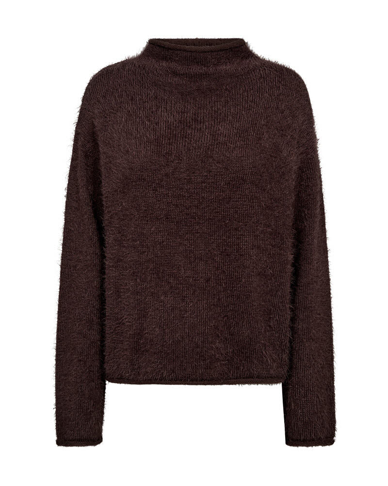 FREE/QUENT Cat Pullover Feather Coffee Bean braun Bild 1