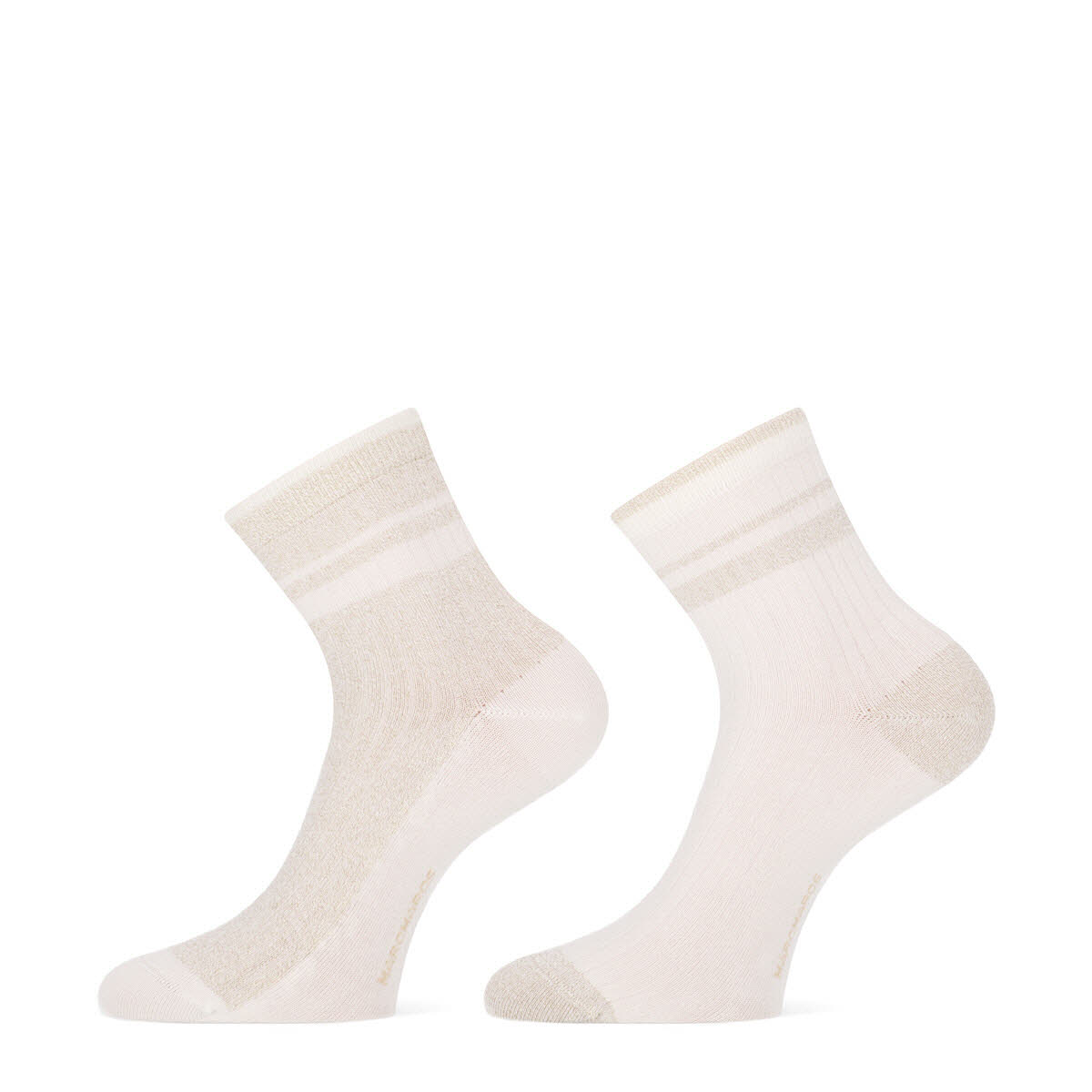 marcmarcs Short Socks Venna Offwhite/Gold beige