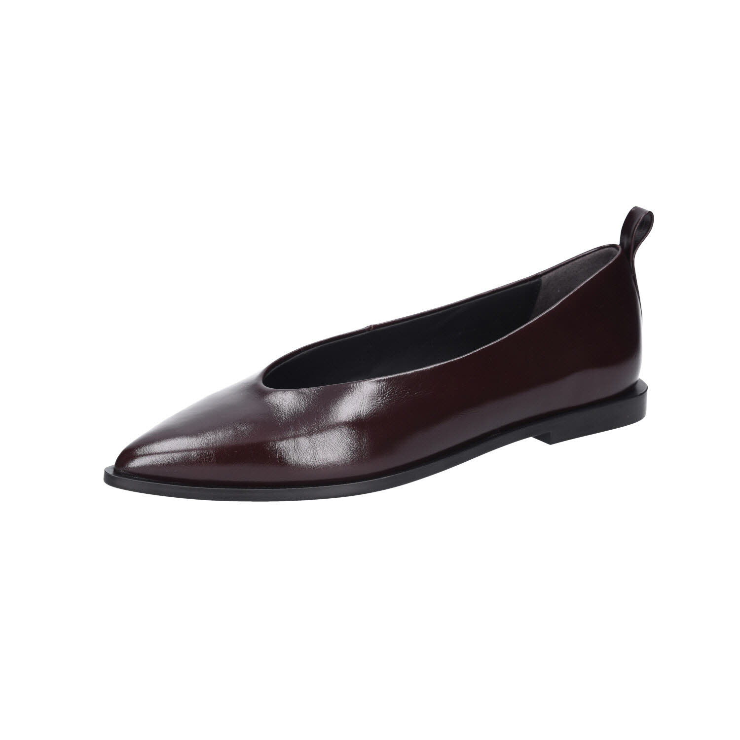 NEWD. Ballerina Pointed Leder Mahogany braun