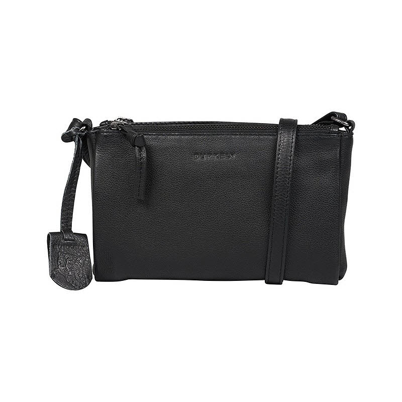 Burkely Double zip Crossbody Black schwarz