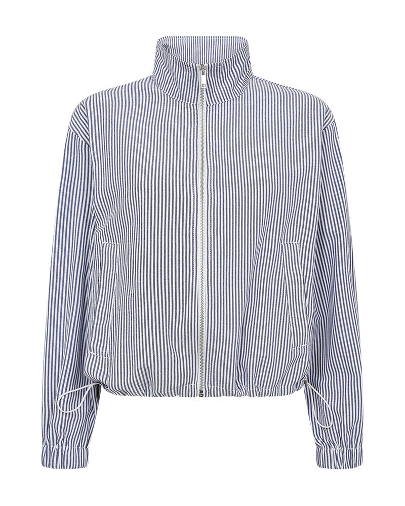 FREE/QUENT Karo Jacket Striped Offwhite/Navy