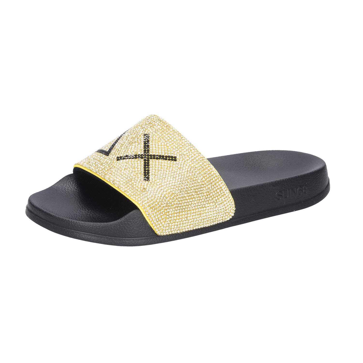SUN68 Slider black/ gold schwarz