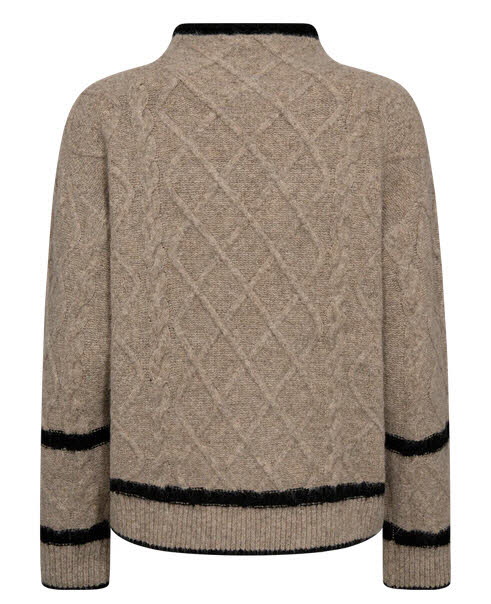 FREE/QUENT Hiro Pullover Desert Taupe Melange beige Bild 2
