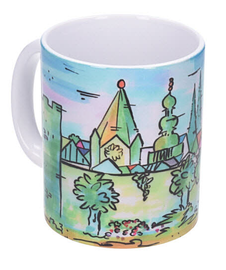 Kuckuck & Co. Tasse Soest Türme Striche hellblau Bild 1