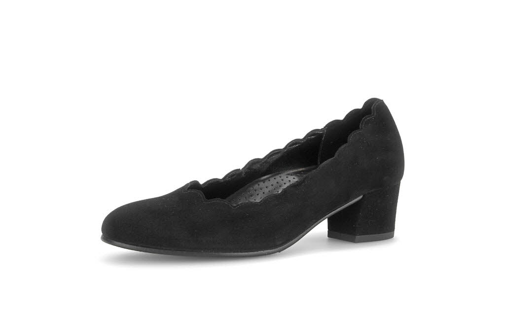 Gabor Pumps schwarz samtchervr./Lack schwarz Weite G