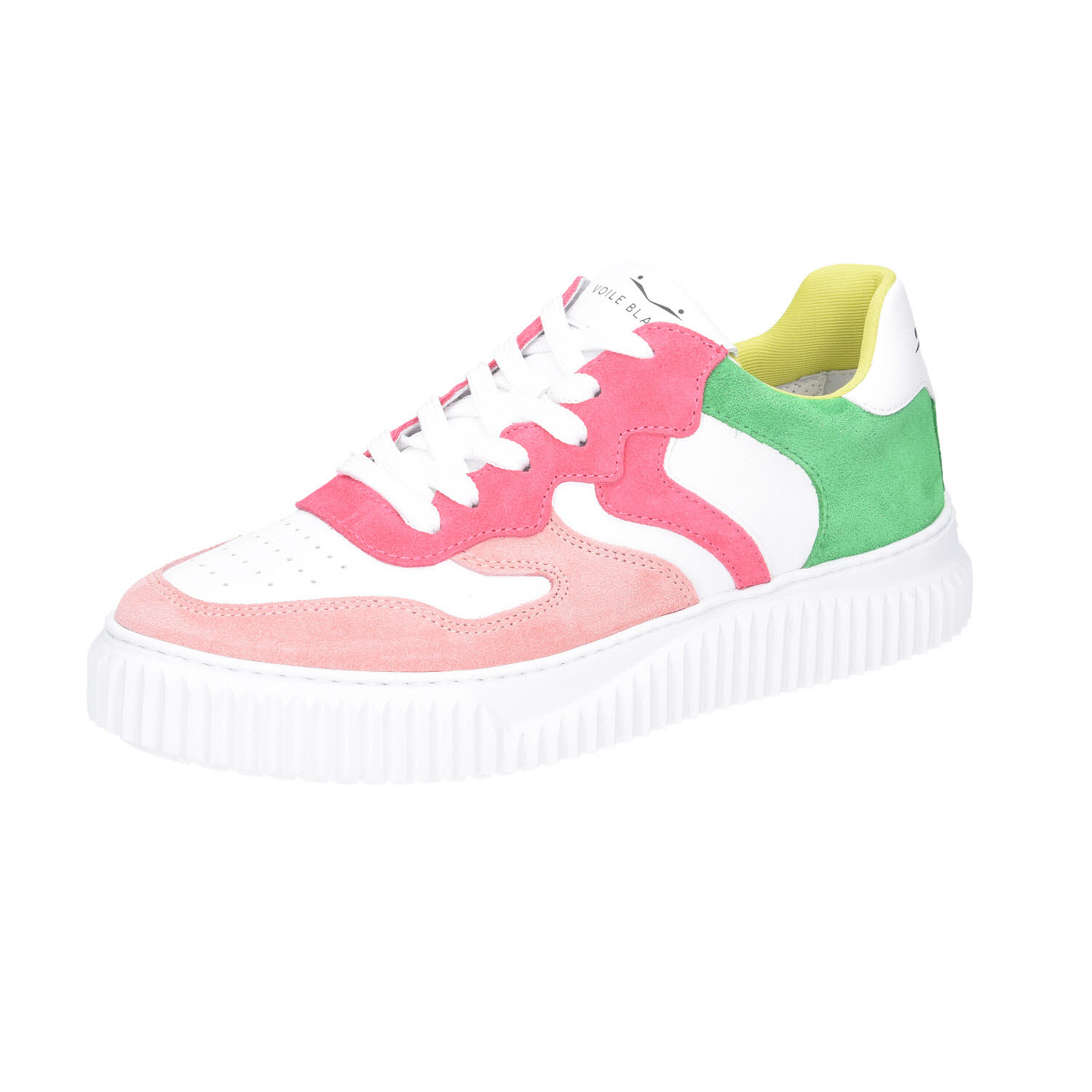 Voile Blanche Laura Sneaker Suede Pink/Fuchsia/Green mehrfarbig