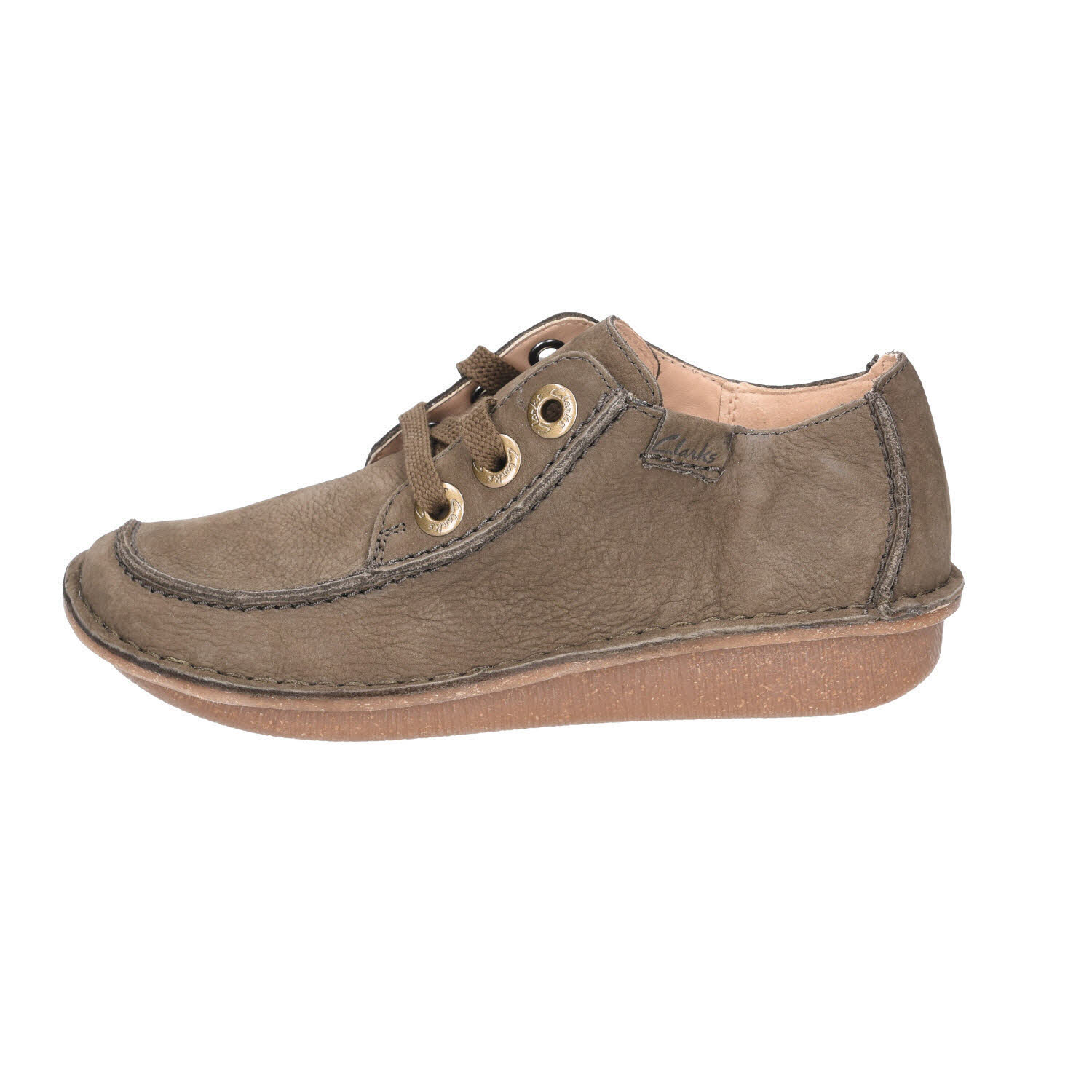 Clarks Funny Dream Dark Olive Nubuk grün