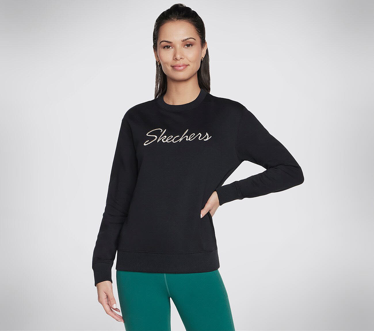 Skechers Long Sleeve Crewneck Bold Black schwarz