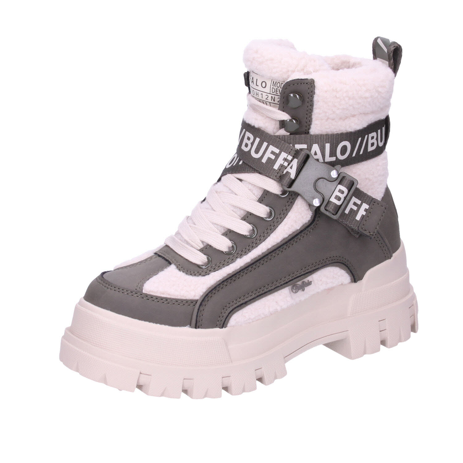 Buffalo Aspha Com1 MID Vegan Nubuk&Fur Khaki grün Bild 1 Buffalo Aspha Com1 MID Vegan Nubuk&Fur Khaki grün