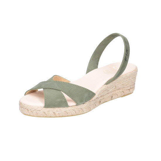 Ria Menorca Sandalette Nubuck Khaki Natural grün