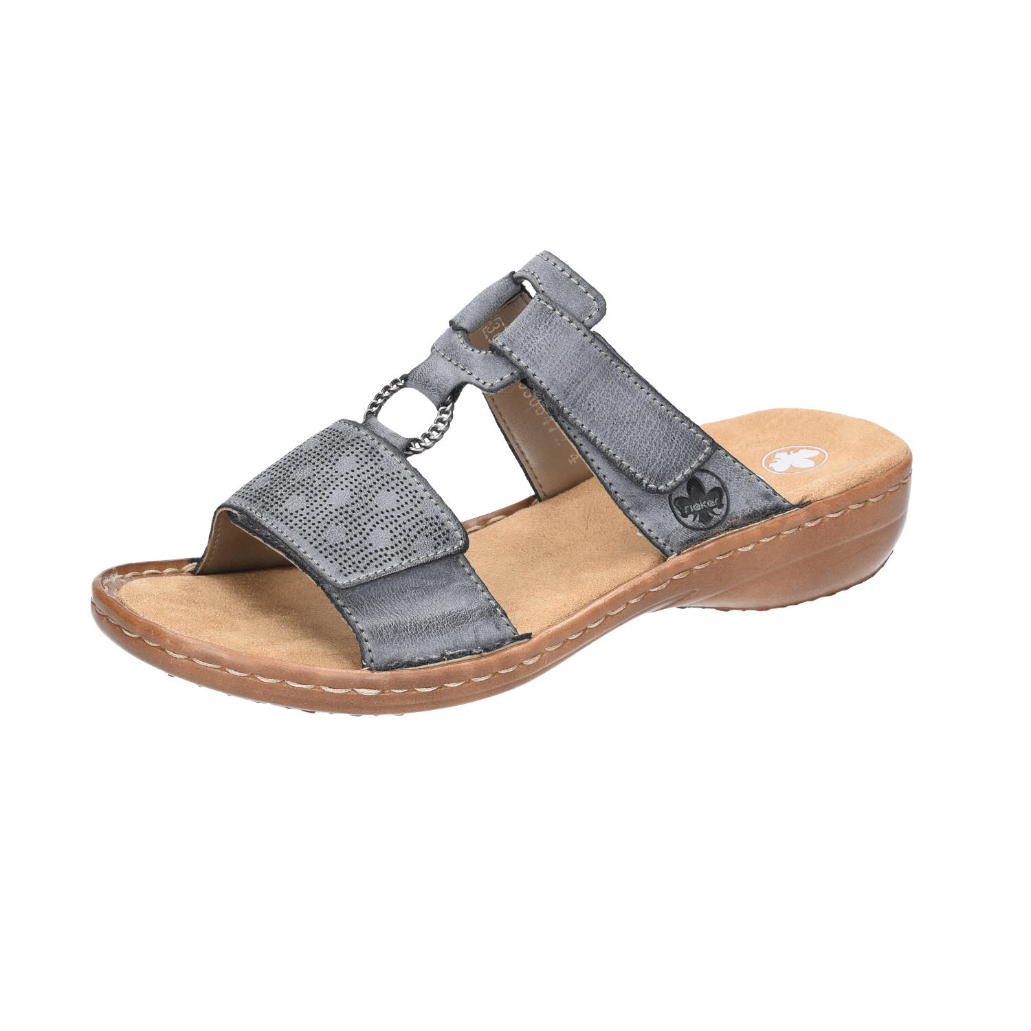 Rieker Pantolette Eagle Azur blau Weite F