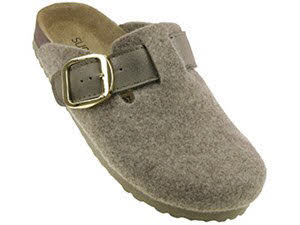 Idana Hausschuhe Clogs Filz beige