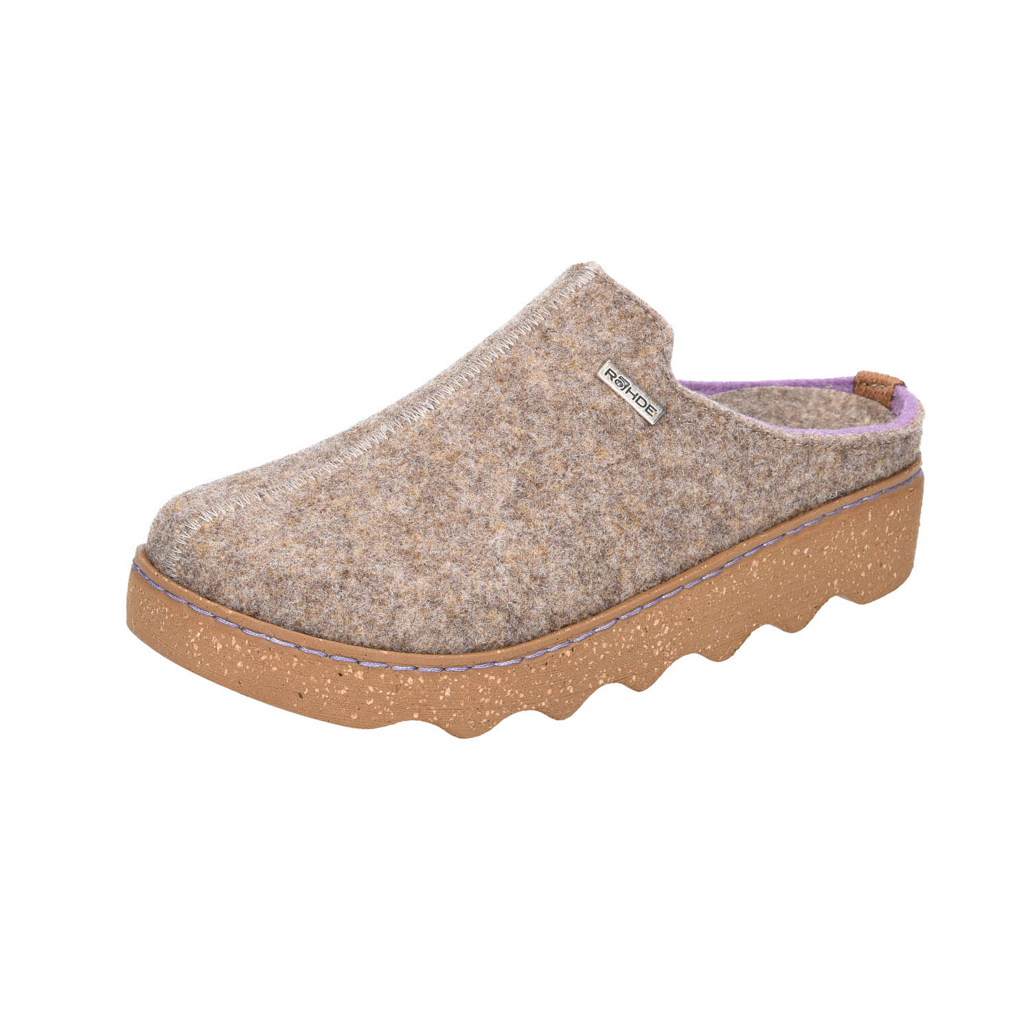 Rohde Damen-Toffel Leinen beige Weite G Bild 1