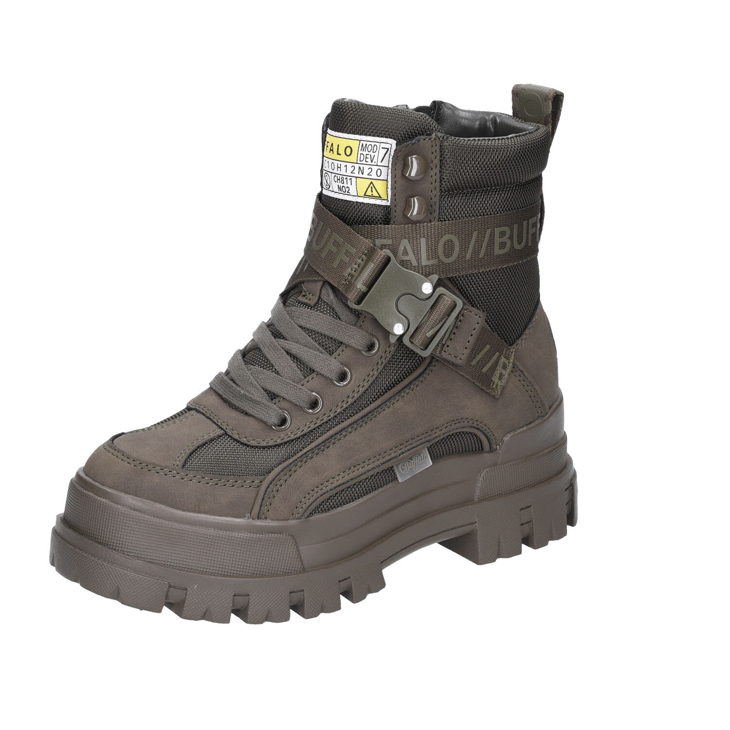 Buffalo ASPHA COM1 LACEUP MID - VEGAN,KHAKI grün