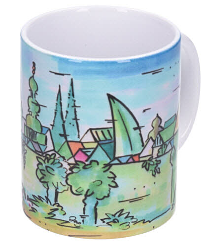 Kuckuck & Co. Tasse Soest Türme Striche hellblau Bild 2