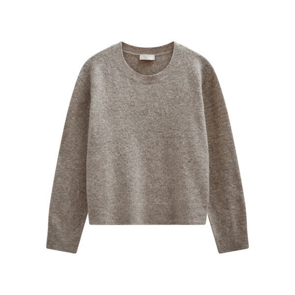 FREE/QUENT Eshardy Pullover Desert Taupe Melange beige