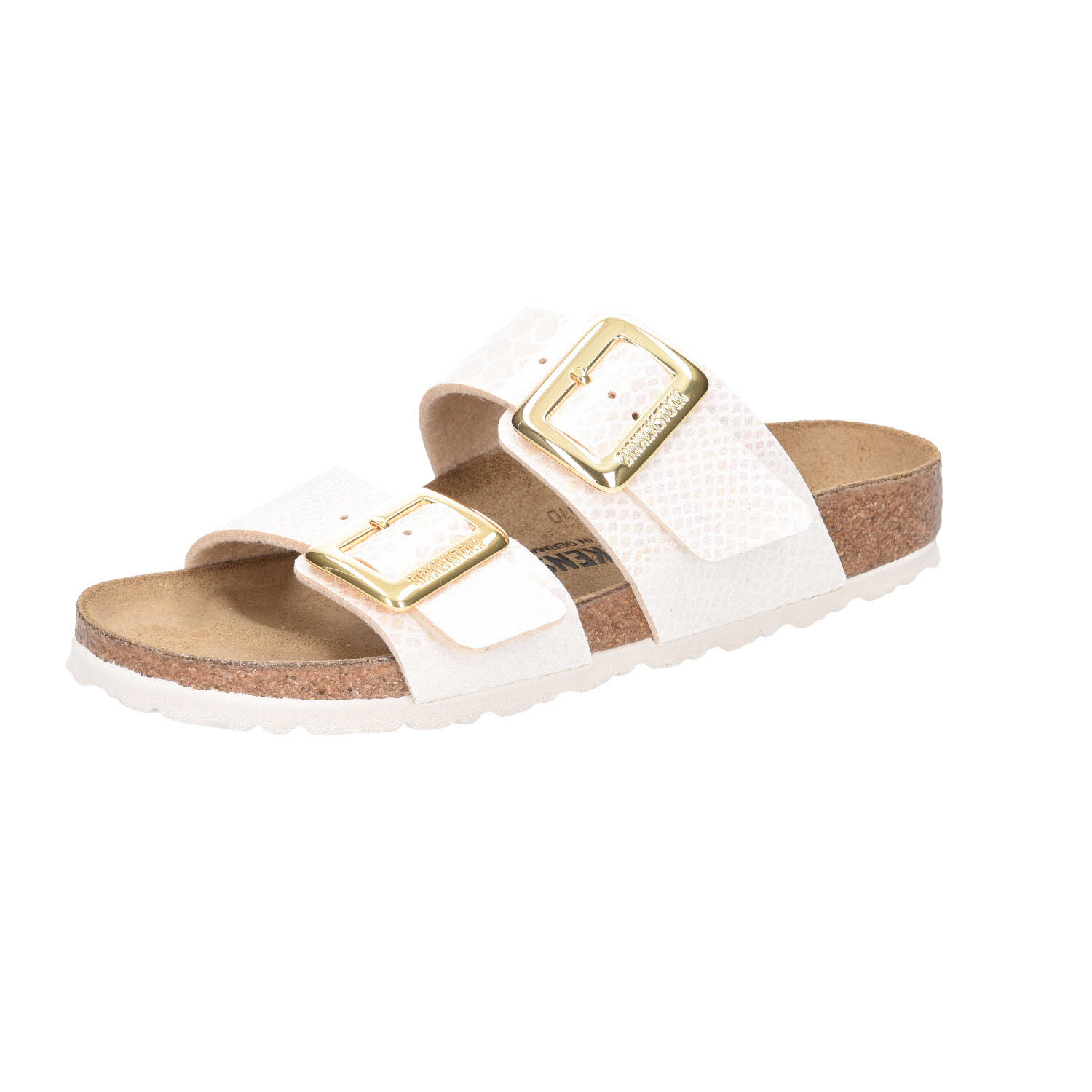 Birkenstock Sydney CB SYN Shiny Snake Cream beige Birkenst schmal
