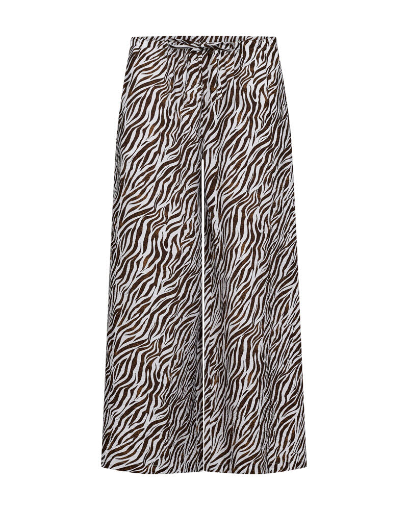 FREE/QUENT Mele Pants Brilliant White/Coffee Bean
